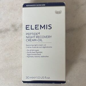 ELEMIS Peptide4 Night Recovery Cream-Oil in cream and navy